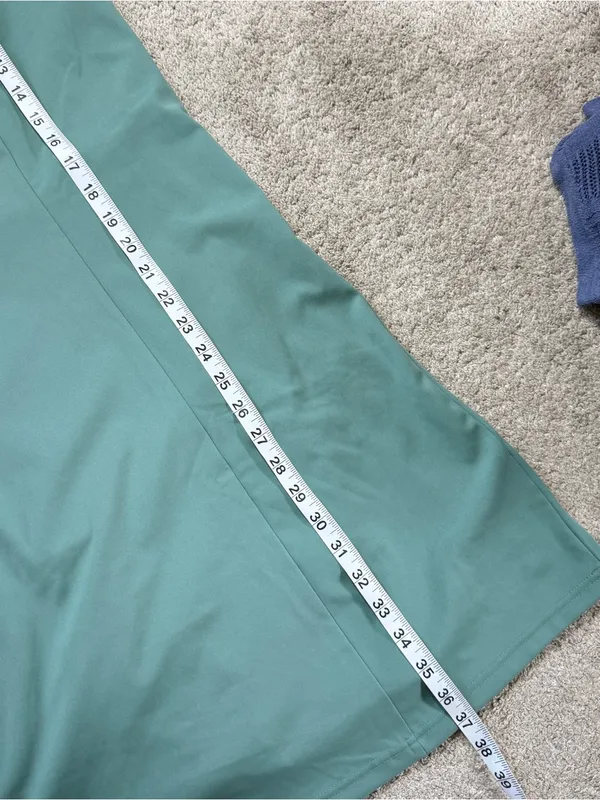 Lands’ End High Impact Crew Neck Active Dress Undershorts in Washed Evergreen L - Image 14