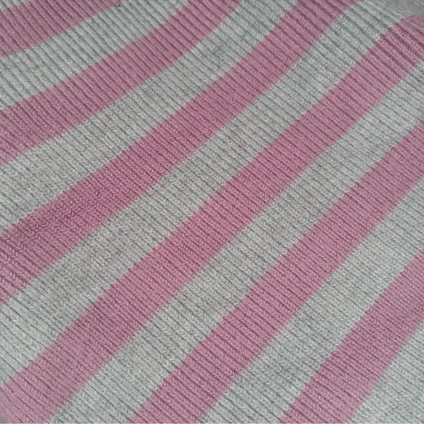 Free people gray pink striped crop off the shoulder sweater pullover size XS - Image 11