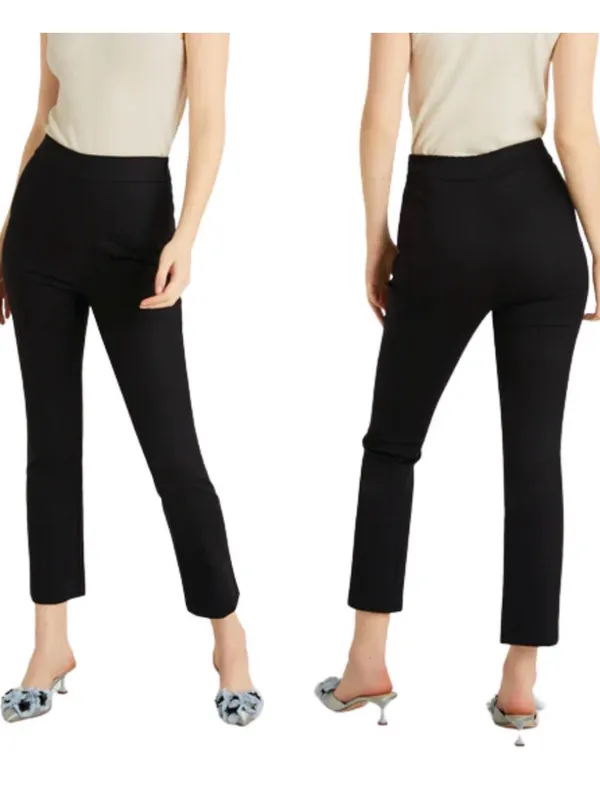 Hill House Pants Women Size Medium Black Claire High Rise Straight Leg Ankle - Image 2