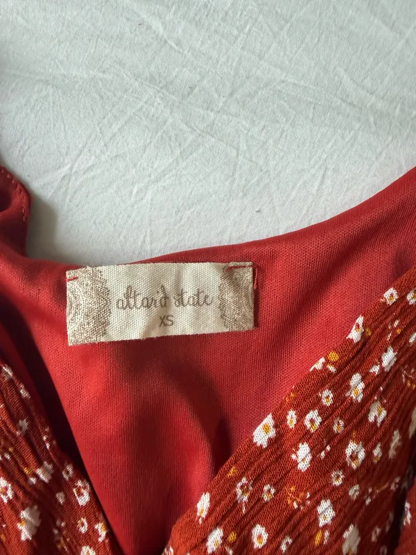 Altar'd State Romper Floral Red - Image 3
