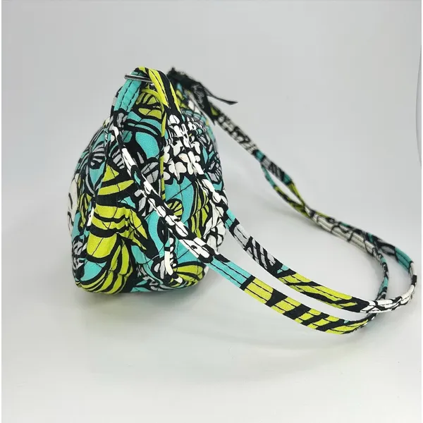 Vera Bradley Blue Floral Quilted Crossbody Bag‎ Small Adjustable Strap Boho - Image 2