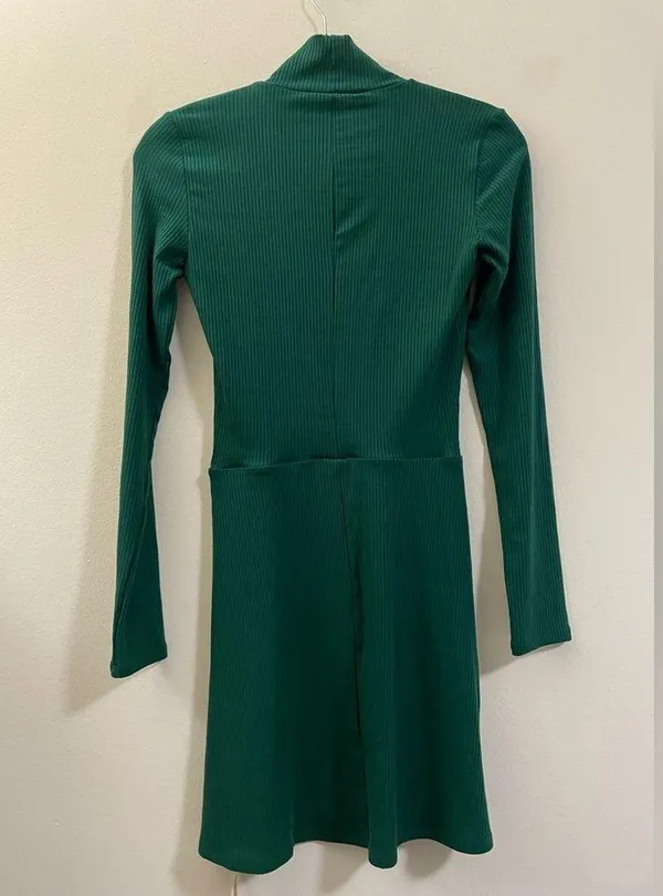NWT Maya Knit Mock Neck Mini Dress in Emerald - S - Image 8