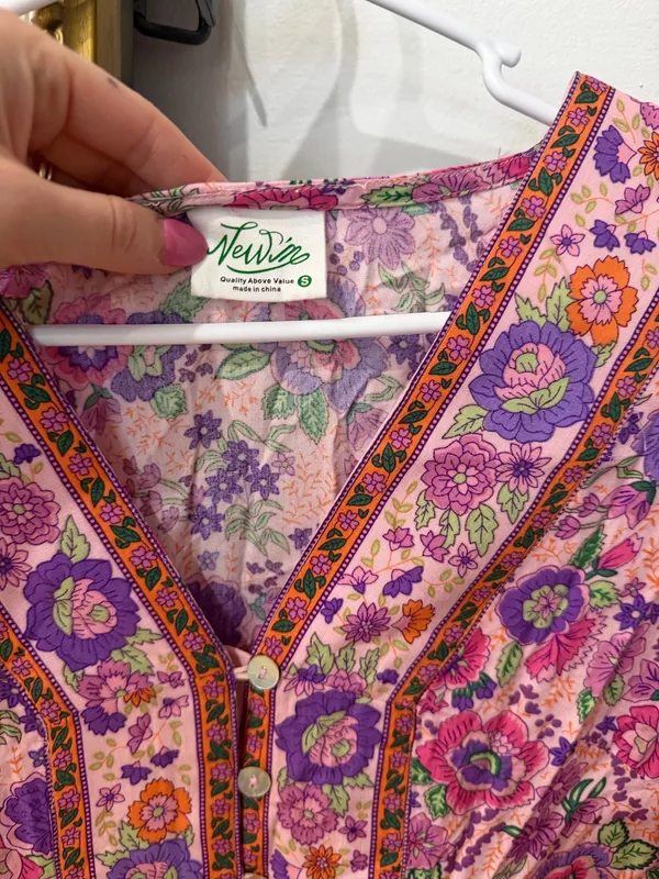 Pink Lily Floral Dress - Image 3