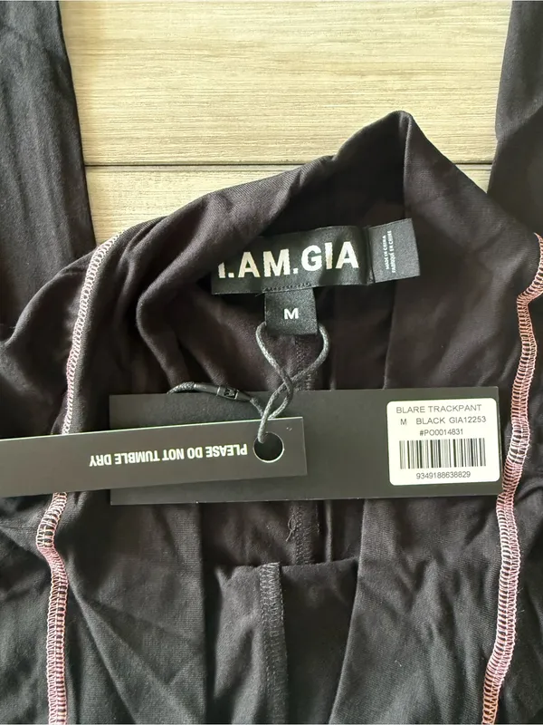 I AM GIA Blare Track Pant Black Medium NWT IN PACKAGE - Image 9