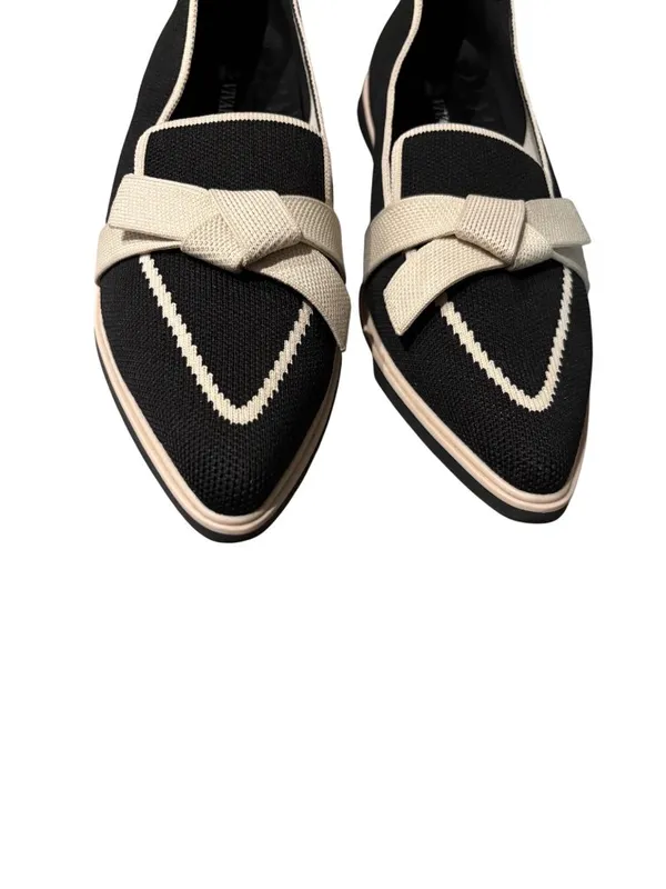 Vivaia ValentinaFlats Size US 10 Water Resistant Black & Ivory - Image 7