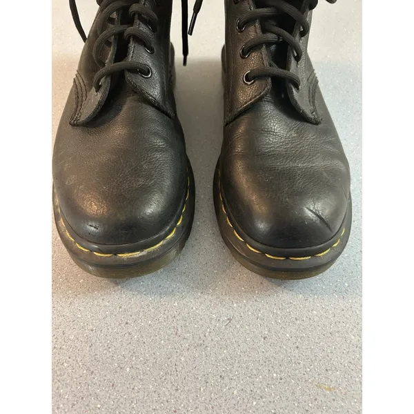 Dr Martens Pascal Boots Women Size 9 Goth Black Leather 8 Eye Punk Docs Outdoor - Image 4