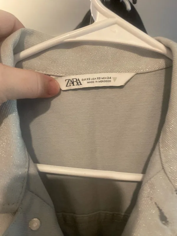 Shimmery Light Gray Short Sleeve Zara romper - Image 4