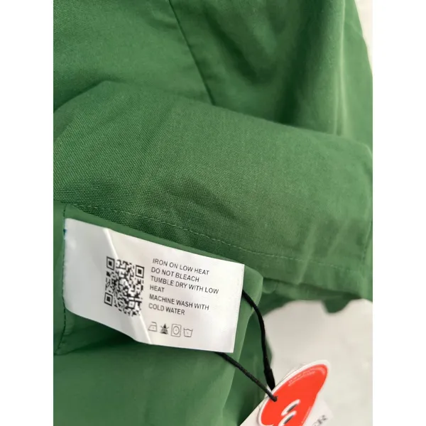 Cider Green Halter Mini‎ Dress NWT Cutout Lace Up Linen Blend Summer Festival XS - Image 7