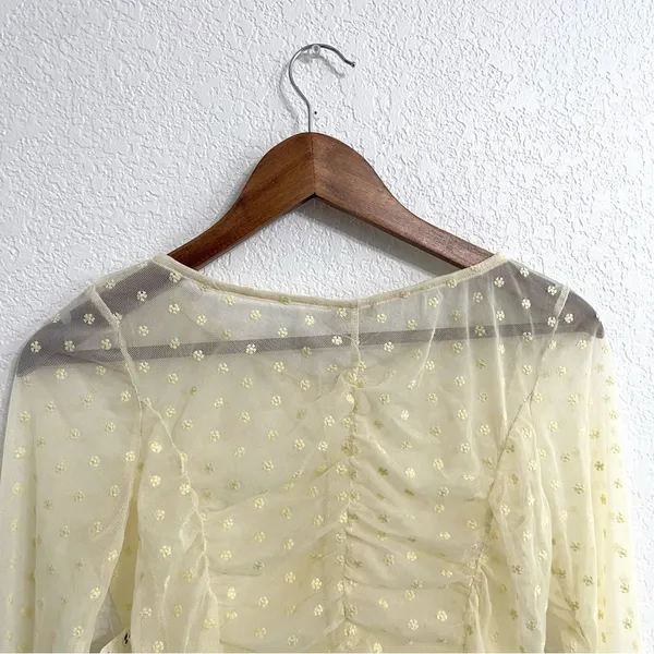 NWOT Free People Womens Top Cream Most Likely Layering Long Sleeve Size Medium - Image 5
