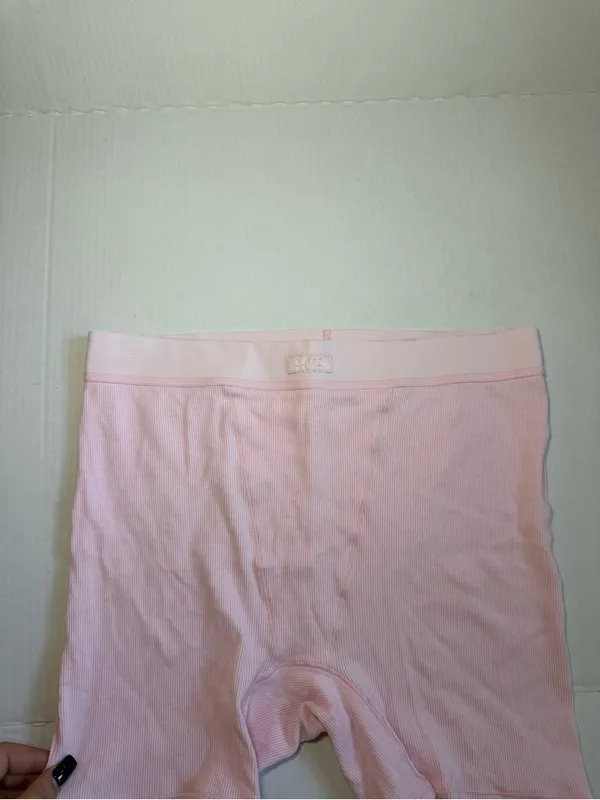 Skims Ribbed Cotton Boxer Biker Lounge Shorts - Image 2