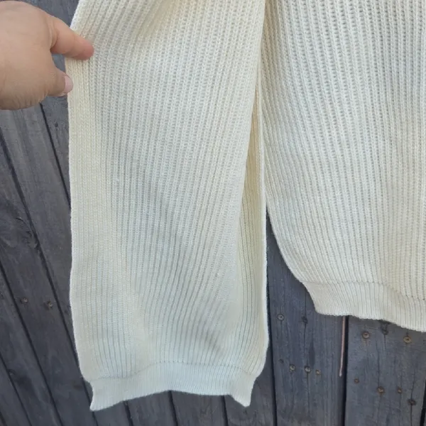 Free People Cream Knit Capa - Image 3