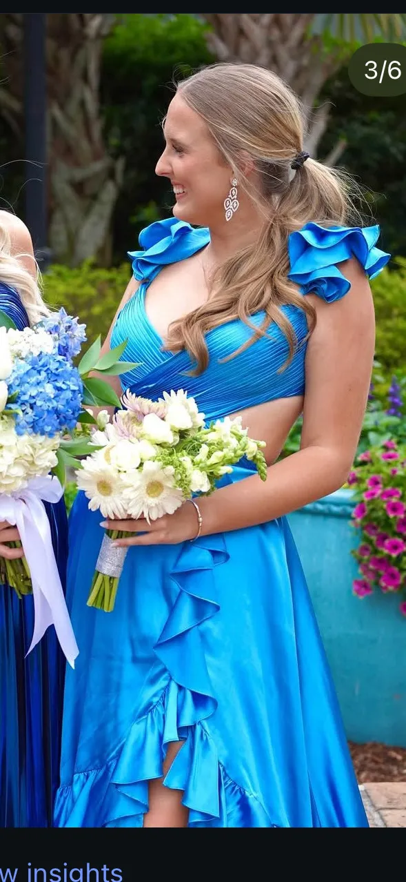 Sherri Hill Prom Dress Blue - Image 3