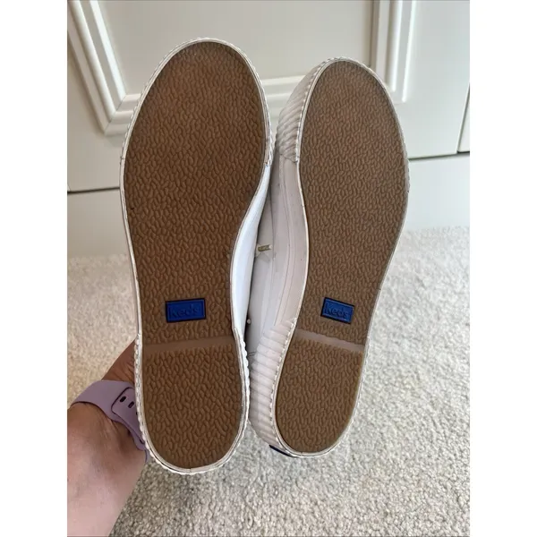 Keds Triple Kick WH57310 Leather White Platform Sneakers Shoes Lace Up - Image 7