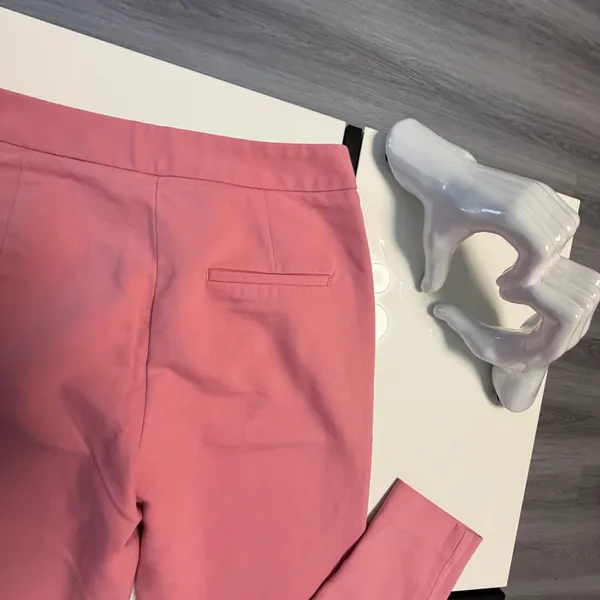 🌸 Zara Basic Pink Ruffled Pocket Trousers - Size S - Image 13