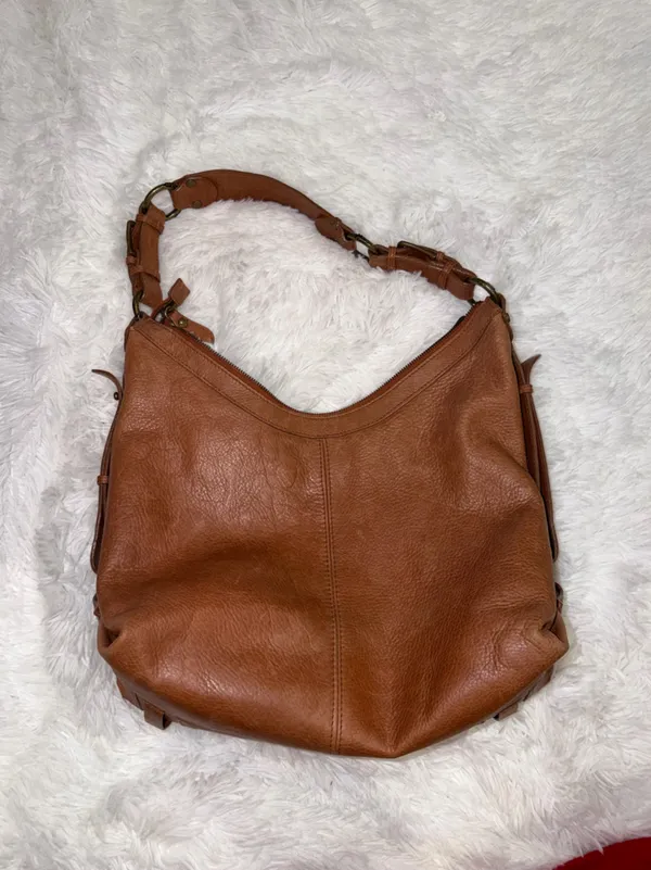 Frye Brown Classic Brown Leather Hobo Shoulder Bag - Image 3