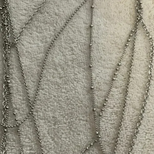 Necklace &Earrings Silver - Image 3