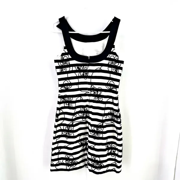 Lilly Pulitzer Swizzle Stripe Phoenix Black White Dress Embroidered - Image 3