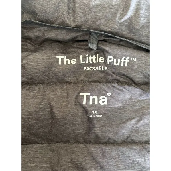 Tna Aritzia The Little Puff Packable Down Puffer Jacket Size 1X Charcoal - Image 2