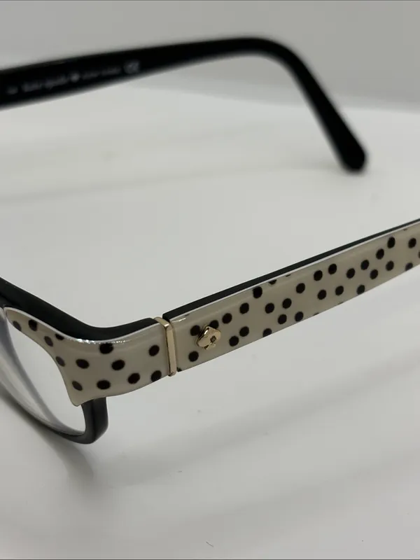 Kate Spade Eyeglasses Frames Only Alease 0X55 135 black white polkadot signature - Image 3