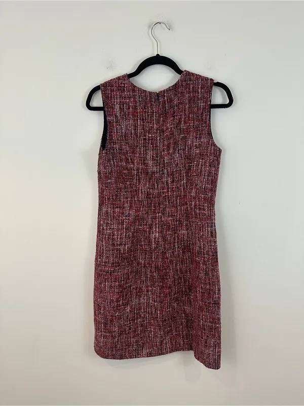 Adam Lippes Collective Red Tweed Sheath Dress Size 6 Women's - Image 5