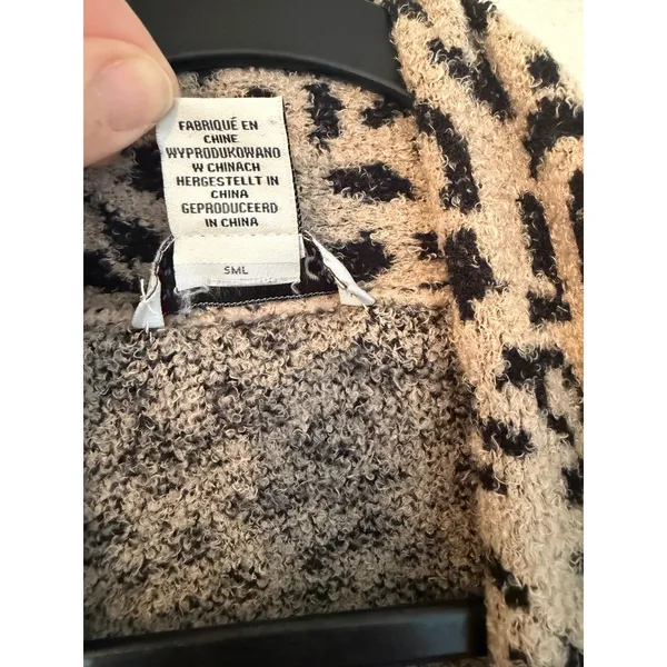 Rachel Zoe Womens Leopard Print‎ Open Front Cardigan Shawl Collar Medium - Image 5