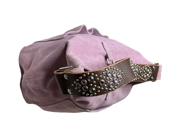 Deadstock: new Tylie Malibu ᪣ Utility Suede Hobo Bag ᪣ Crystal Strap ᪣ Lilac Y2K - Image 8