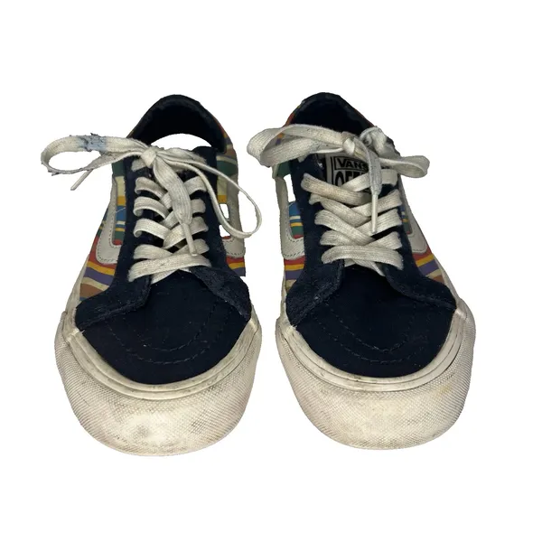 Vans Old Skool UltraCush Retro Stripes Dress Blues Women 7 Men 5.5 Skate‎ Shoes - Image 2