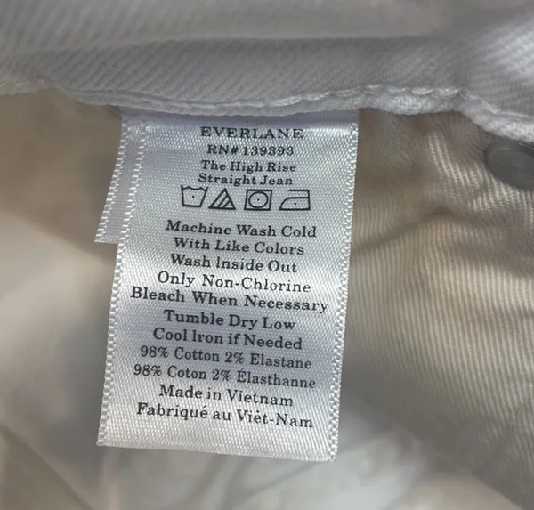 Everlane White High Rise The Straight Jean - Image 4