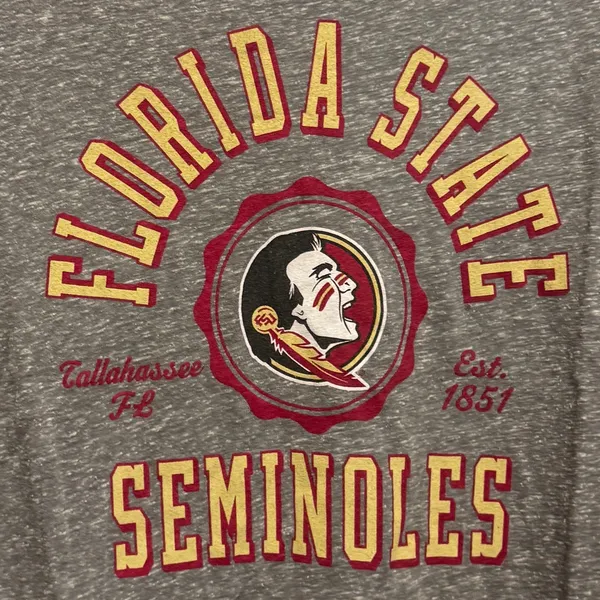 FSU Florida State University Seminoles Pressbox by Royce Apparel Women's Tee, L - Image 2