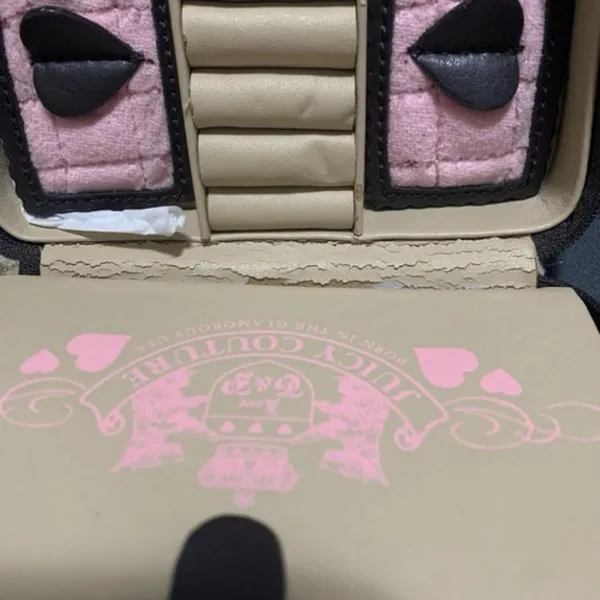 Juicy Couture Pam & Gela Pink Velour Travel Jewelry Case Bag New With Tags - Image 6