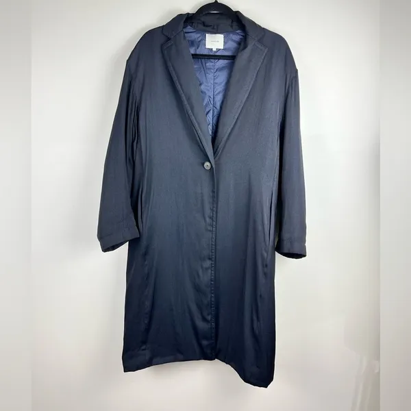 Vince Navy Longline Puffer Blazer Coat Jacket V5947-91167 Size S - Image 10