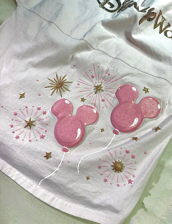 Disney World Walt Disney 50th Anniversary Spirit Oversize long Sleeve Shirt Pink XL - Image 9