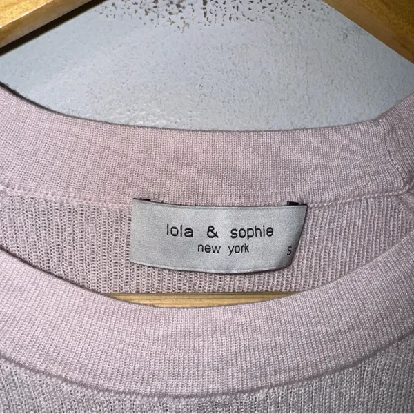 Lola & Sophie‎ Small Light Pink Silk Cashmere Blend Sweater CP - Image 2