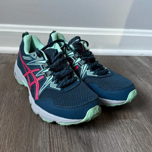 ASICS Sneakers Gel Venture 8 Hiking Running Trail Shoes Mint Blue Green Pink 6.5 - Image 3