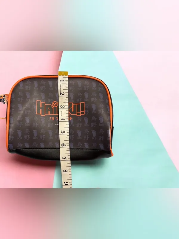 Haikyuu!! Character Cosmetic Pouch in Black & Orange - Image 4