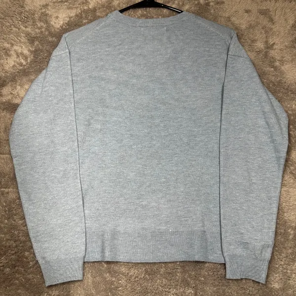 Primark‎ Sweater Women XS Grey Crewneck Wool Blend Long Sleeve Ribbed Knit Top - Image 7