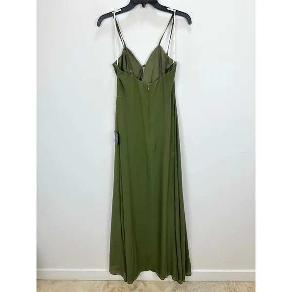 Lulus Marveled Beauty Olive Green Sleeveless Tie-Front Maxi Dress Medium NWT - Image 11