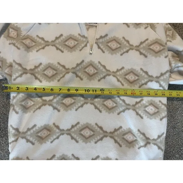 Hollister Fleece Sweater Womens XS Aztec Print 1/4 Zip Sweatshirt‎ Pullover - Image 7