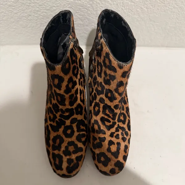 Sam Edelman Edith Leopard Print Bootie Ankle Boots Size 6 Block Heel - Image 4