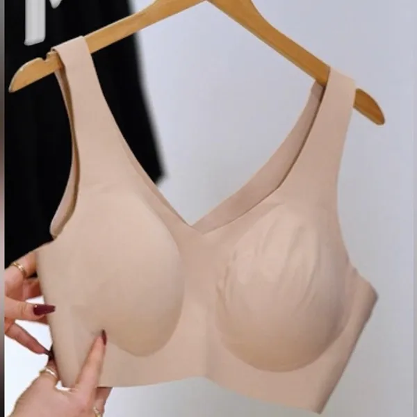 Honeylove V-Neck Bra in sand large - Image 4