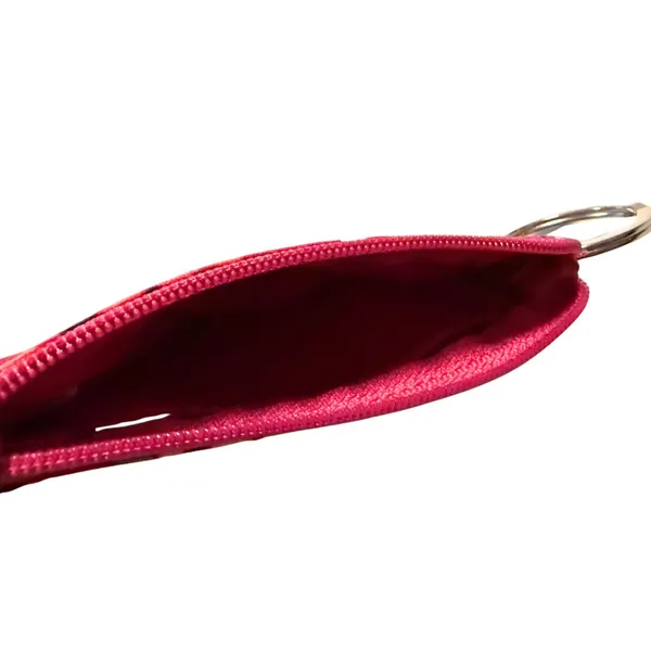 Vera Bradley Zip ID Case Bloom Berry Badge Holder Key Ring Wallet - Image 3