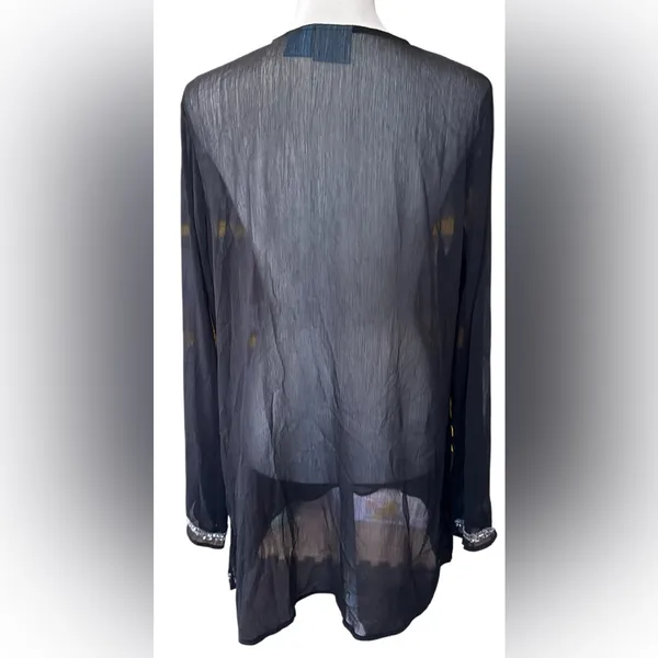 Blue Island Black Embellished Long Sleeve tunic - Image 2