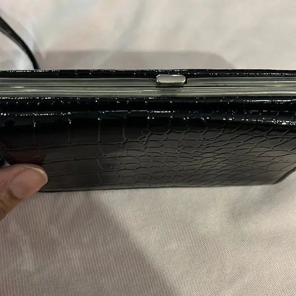 Black Crocodile wristlet - Image 2