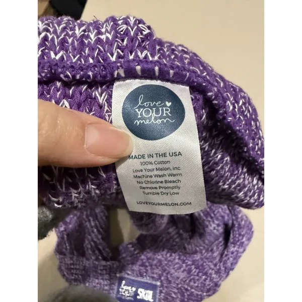 Love Your Melon Skol Vikings Purple And White Infinity Scarf 100%‎ Cotton - Image 5