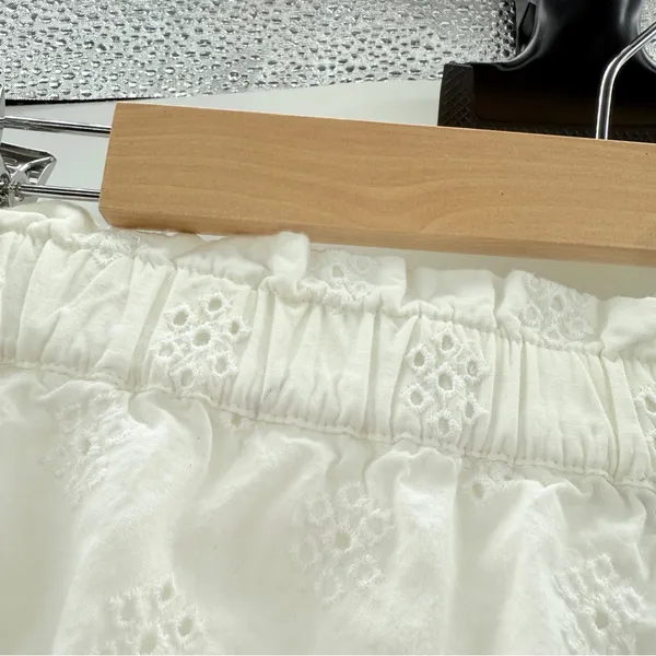 Aerie White Boho Eyelet High Rise Shorts Sz‎ S - Image 7