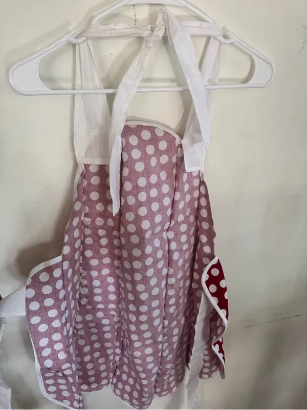 Girls Red & White Polka Dot Halter Dress - Casual Summer Sundress - Image 4