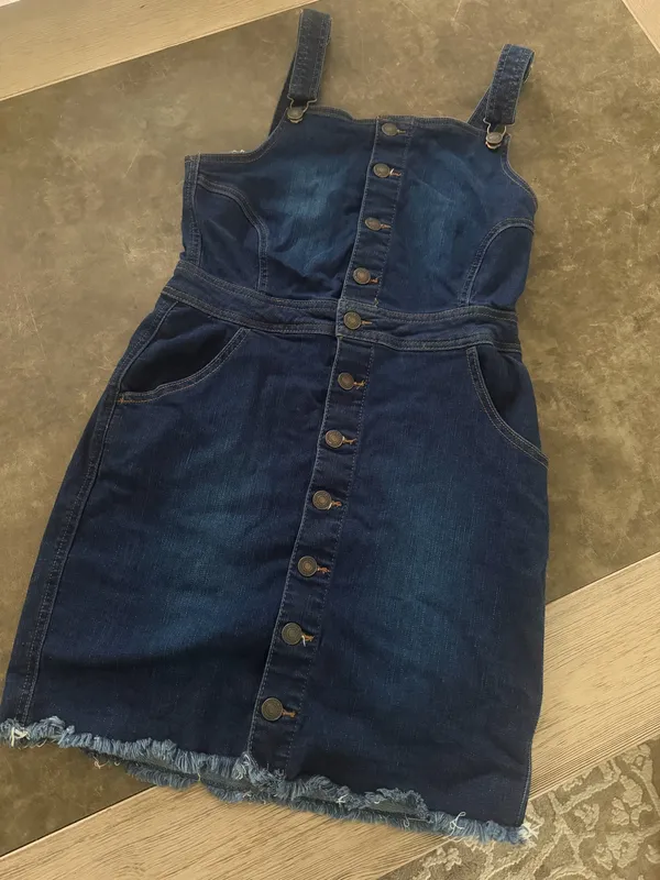 Wax Jean Women's Exposed Button-Front Denim Dress DARK - Image 4