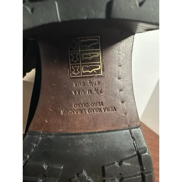 Vera Wang Lavender Label Uma Embellished Black Leather Moto Biker Boots Sz 7.5 - Image 11