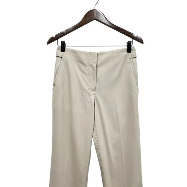 Theory Adjustable Wool Gabardine Pant in Aged flax size 0 - Image 5