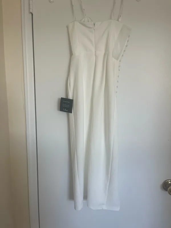 Lulus White Bridal Midi Dress - Image 4